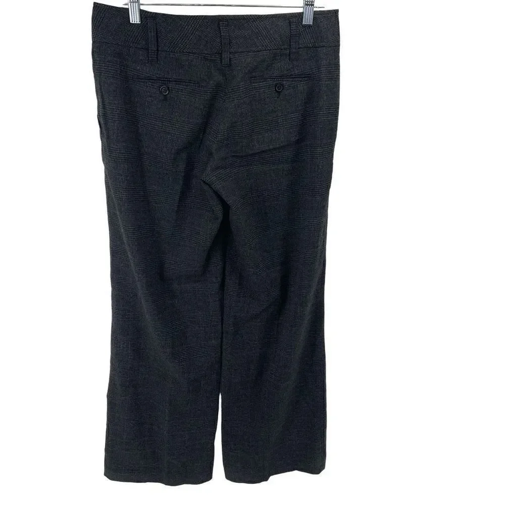 Michael Kors Women's High-waist Plaid Straight Leg Dress Pants Size 6